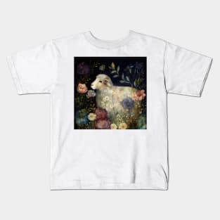 Sheep , Watercolor Farm Animals Kids T-Shirt